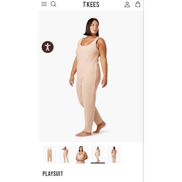 TKEES Playsuit in Bisque Size Large - Picture 3 of 9